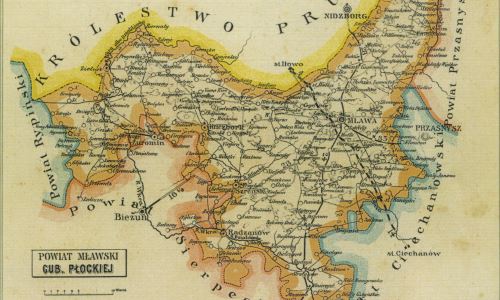 Stupsk na mapie Guberni Płockiej (1907)
