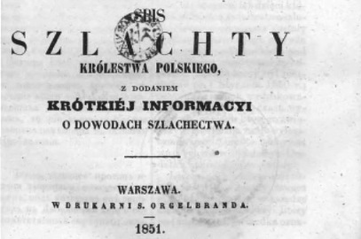 Spis szlachty Królestwa Polskiego 1851